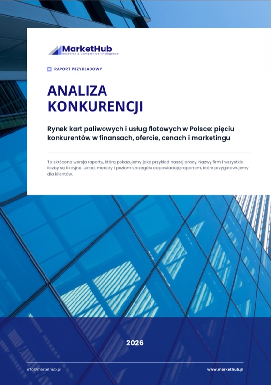 Okładka przykładowego raportu MarketHub: Analiza konkurencji