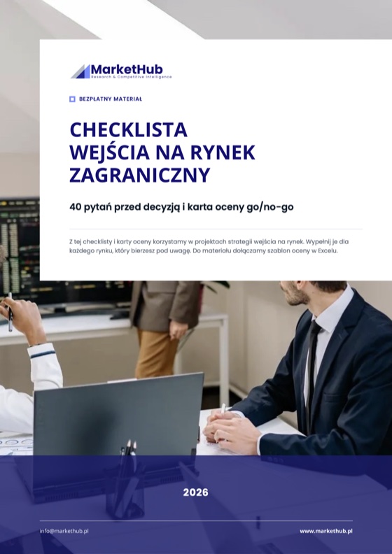 Okładka checklisty MarketHub: wejście na rynek zagraniczny