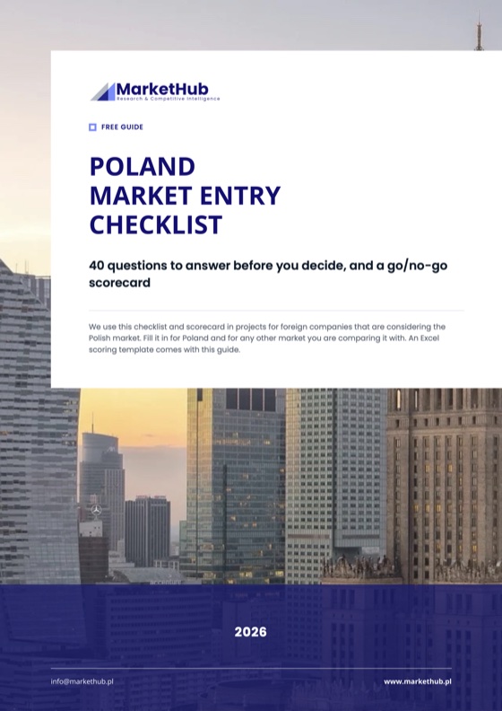 Cover of the MarketHub Poland market entry checklist